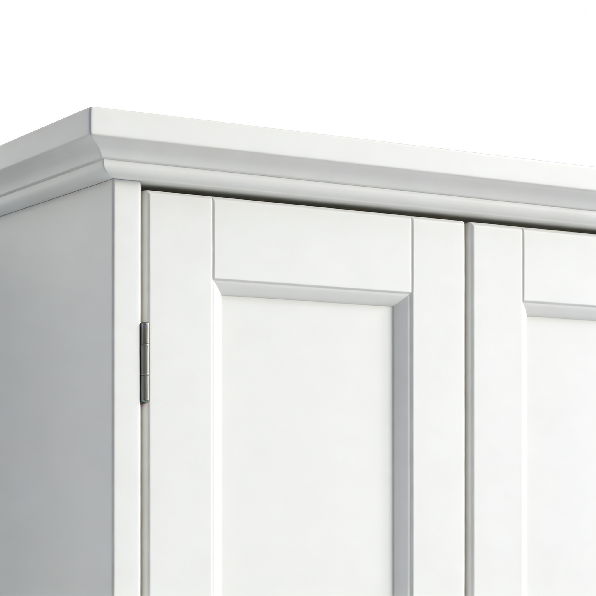 Martzp VASAGLE BBC775W03 100 cm Height Bathroom Cabinet with Multisocket, 3 Drawers, 1 Door, 2 Adjustable Shelves, Cabinet for Dining Room, Kitchen, Living Room, Cloud White
