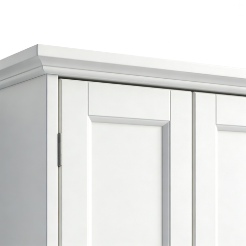 Martzp VASAGLE BBC775W03 100 cm Height Bathroom Cabinet with Multisocket, 3 Drawers, 1 Door, 2 Adjustable Shelves, Cabinet for Dining Room, Kitchen, Living Room, Cloud White